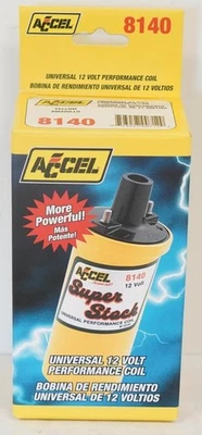 NEW - Accel 8140 Universal 12-Volt Yellow Performance Coil - Image 1 of 4