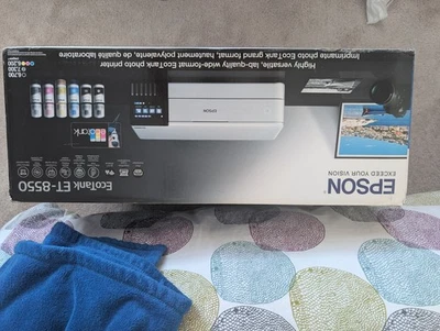 Epson EcoTank Photo ET-8550 Color Inkjet All-In-One Printer - White - Image 1 of 4