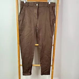 Zoe Kratzmann Pants Womens 2 Brown Straight Leg Casual Classic - Picture 1 of 11