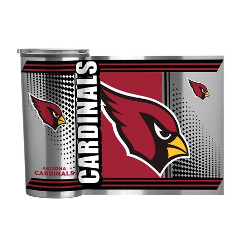 Arizona Cardinals NFL 20oz Fusion Stainless Steel Travel Tumbler FREE SHIP Cover
