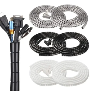 Soft Flexible Spiral Tube Cable Organizer Wire Wrap Cord Protector Wire Storage - Afbeelding 1 van 8