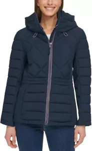 Tommy Hilfiger Ladies' Quilted Jacket Navy Size Medium - Picture 1 of 5