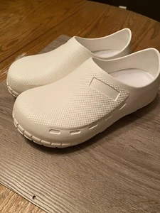 non slip work shoes oil resistant Kitchen Shoes Mens White Clog Men Sz 8 Eu 41 - Picture 1 of 6