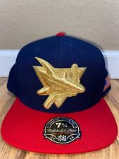 Mitchell & Ness San Jose Sharks NHL Hockey Fitted Hat Cap 7 3/4 Navy Gold Red