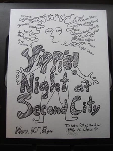 Vintage War Protest Yippie Poster Chicago 8 Hippie 60'S Hoffman Rubin PHOTO COPY - Picture 1 of 1