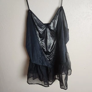 Schwarzer Camisole BH transparent Fairy Whimsigoth Witchy 42inch - Bild 1 von 8