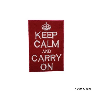 Lote de parche bordado de plancha/coser con logotipo Keep Calm and Llevar con logotipo - Imagen 1 de 1