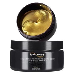 OMWAH Under Eye Mask for Face - Snail Mucin and Activated Charcoal (60 PCS) - Picture 1 of 3