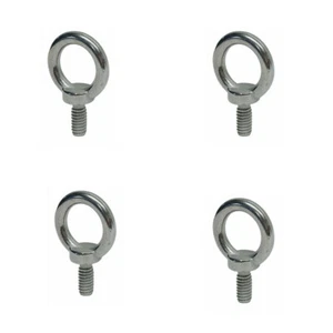 4 Pcs Stainless Steel 316 Machinery Shoulder Lifting Eye Bolt 3/8", 1350 Lbs WLL - Picture 1 of 7