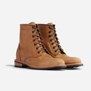 Nisolo Amalia Combat Boots Women's US 7 Tobacco Leather All-Weather Shoes KHD611 - Picture 1 of 8
