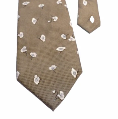 Corbata YVES SAINT LAURENT Floral Hecha en Italia 100% Seda Foto 1 de 4