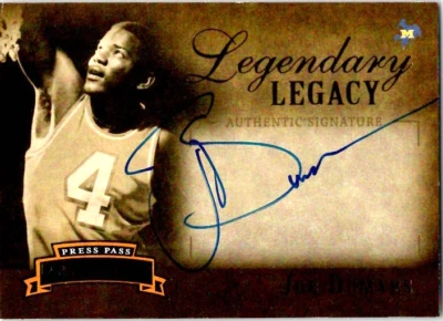 2007-08 Press Pass Legends JOE DUMARS Detroit Pistons AUTO /185 - Image 1 of 2
