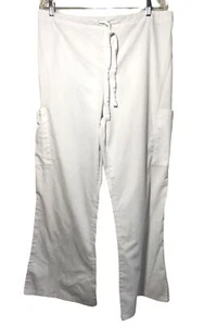 Malibu Doc Womens Scrub Pants Size Large White - Picture 1 of 3