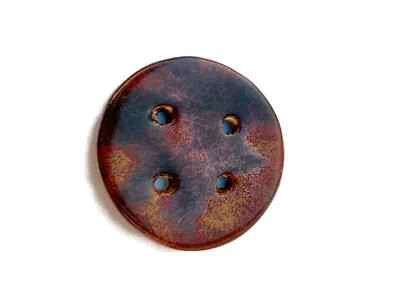 1Pc Extra Large Sewing Buttons Artisan Ceramic Decorative Coat Buttons Handmade - Image 1 of 4