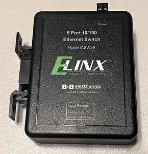 B&B Electronics IASW5P Elinx switch Ethernet 5 porte 9-30 VDC 10/100 con supporto - Foto 1 di 5