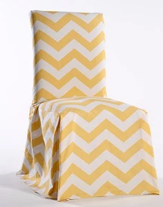 Chevron Esszimmerstuhlbezug Gelb 2er SET - Bild 1 von 2