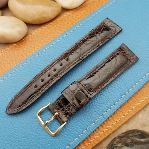 Vintage 11/16" Kreisler Tapered Brazil Crocodile Unused Classic 1950s Watch Band - Picture 1 of 5