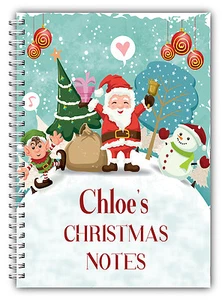 A5 PERSONALISIERTES WEIHNACHTSNOTIZBUCH/NOTIZBLOCK LINIERT/PERSÖNLICHES WEIHNACHTSGESCHENK 06 - Bild 1 von 3