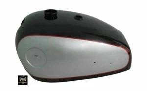 BSA A7 A10 BLACK & SILVER PAINTED GAS FUEL PETROL TANK/FIT FOR - Picture 1 of 4