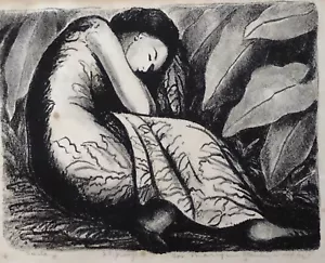 Stanley Huber Wood, Siesta, Fine Art, Collectible Antique Lithograph , 1932 - Picture 1 of 6