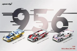 Spark 1:64 956 No.9 / No.12 / No.14 Le Mans 24H 1986 Diecast Model Car - Picture 1 of 7