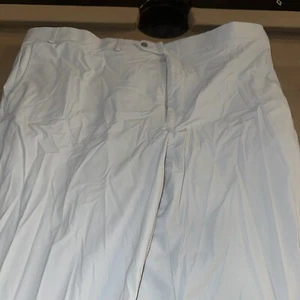 Hart Schaffner Marx Performance Stretch New York Fit Flat Front Pants Lt Gry 42R - Picture 1 of 6