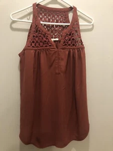 Daniel Rainn Shirt Women’s Size Med Rust Colored Polyester Sleeveless Shirt - Picture 1 of 8