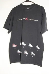 Vintage Men's Nike Air Jordan 18 Years of Love T-Shirt Black Sz Large Cotton - Picture 1 of 8