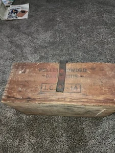 Pelletpulver gefährlich Dupont alte Timer Werkzeugkiste Holz authentische Kiste - Bild 1 von 8