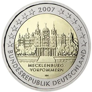 2 Euro Deutschland 2007 fdc Prägestätte: A Schloss Schwerin - Mecklenburg-Vorpommern - Bild 1 von 1