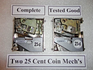 Moneda de 25 centavos mecánica, para juegos de pinball y arcade, X2, limpia, probada, con 4 tachuelas #1 - Imagen 1 de 5