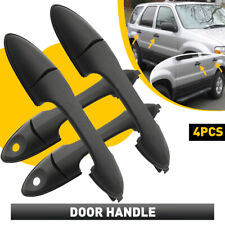 Exterior Door Handle For 2000-2007 Ford Focus Set of 4 Black With Keyhole