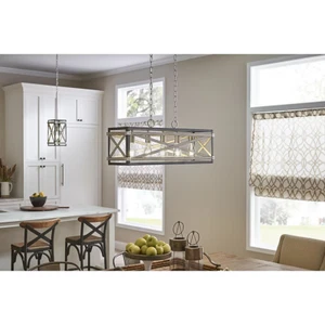 Kichler Stetton 5-Light, Gray Farmhouse Chandelier Pefect for Any Room - Picture 1 of 4
