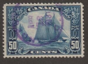 Canada 1929 #158 KG V "Scroll" Issue (Bluenose) - Used VF (1)