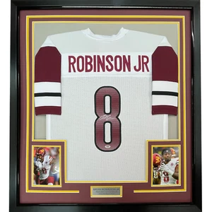 Framed Autographed/Signed Brian Robinson Jr. 33x42 White Jersey PSA/DNA COA - Picture 1 of 2