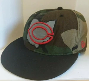 Cincinnati Reds Camo Baseball Cap size 7-1/8 59Fifty - Picture 1 of 7