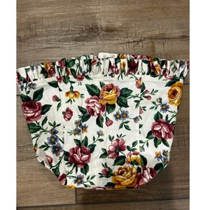 Longaberger TALL TISSUE Basket Liner GARDEN SPLENDOR ROSE floral Fabric  - Picture 1 of 1