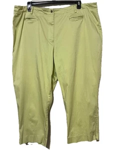 Pantalones de mezclilla capri Liz Claiborne mujer Michaela verde lima talla 24W entrepierna 23,5” - Imagen 1 de 12