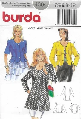 Blazer chaqueta ajustada vintage para mujer patrón de costura sin cortar años 80 90 8-18 Foto 1 de 2