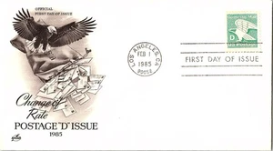 Change of Rate Postage "D" Issue 1985 First Day Cover FDC - Picture 1 of 1