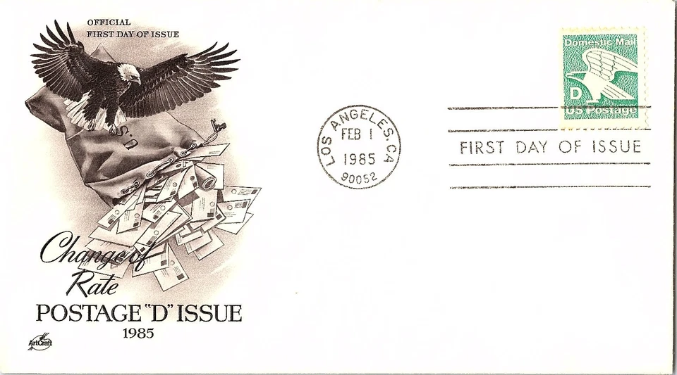 Change of Rate Postage "D" Issue 1985 First Day Cover FDC - Image 1 of 1