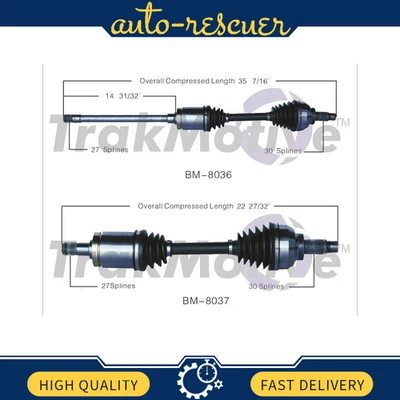 Juego SurTrack par de conjuntos de eje delantero CV para BMW 325xi 330xi AWD 01-05 Foto 1 de 3