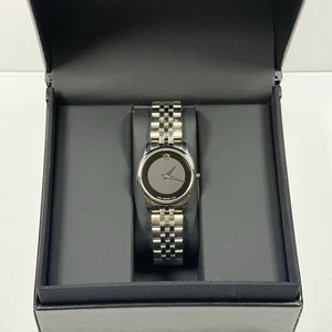 Reloj de cuarzo para dama Movado Museum 28 mm acero esfera negra 0606505 - Imagen 1 de 4