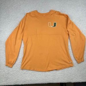 Vintage Miami Hurricanes Long Sleeve Shirt Men's Orange XL - Picture 1 of 8