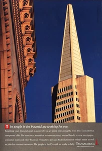1996 Transamerica: People In the Pyramid Vintage Print Ad - Picture 1 of 1