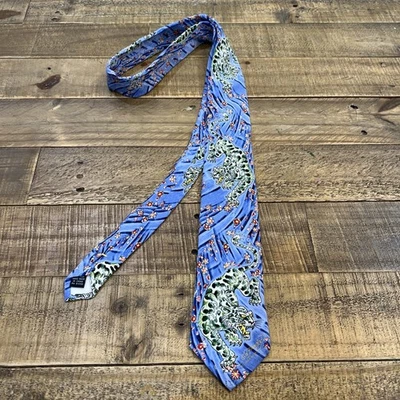 Corbata de seda vintage Ed Hardy para hombre rara Christian Audigier tigre hecha a mano Foto 1 de 4