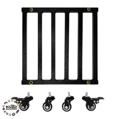 Suporte de planta rolante de metal resistente preto com rodas - Imagem 1 de 4