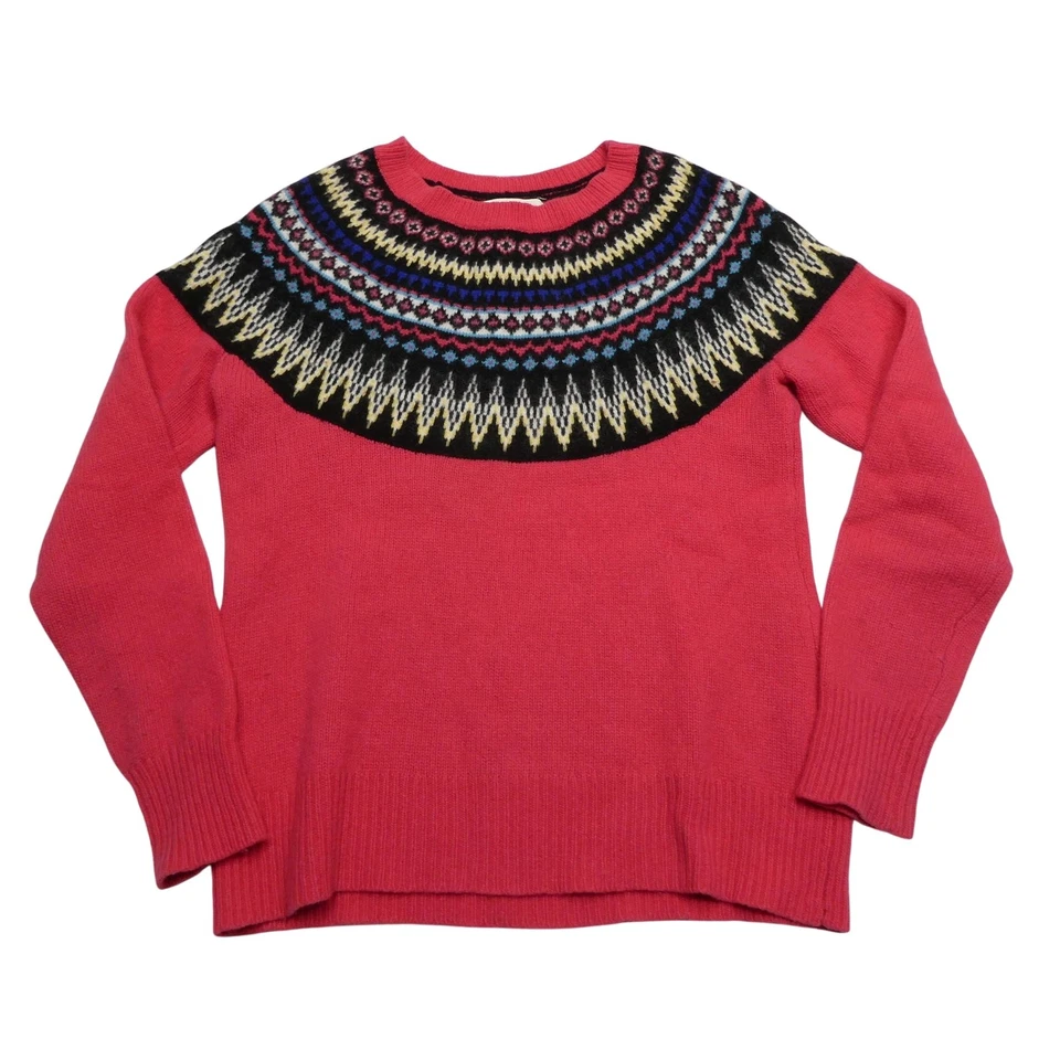 Suéter de lana de cordero Cambridge Dry Goods para mujer rosa mediano Fair Isle Foto 1 de 4