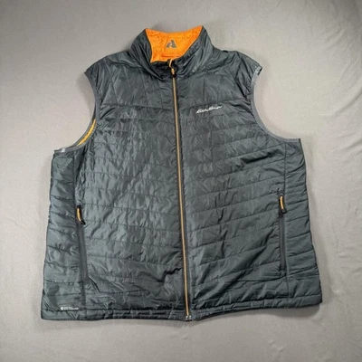 Мужской жилет Eddie Bauer First Ascent XL черный оранжевый двусторонний утепленный Pertex - Изображение 1 из 4