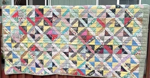 Vintage handgenähte Decke, 60" x 82" - Bild 1 von 3